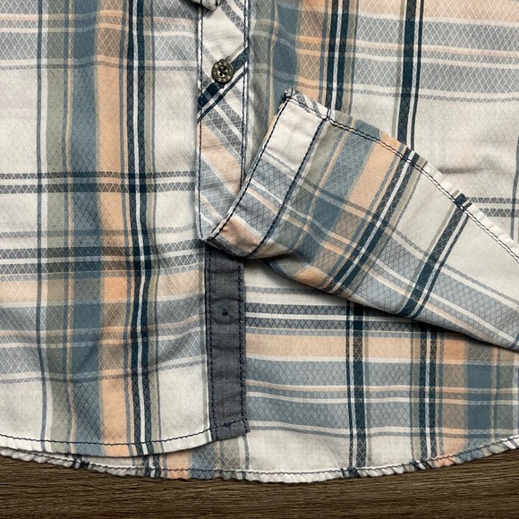 BKE Plaid Shirt Mens XL Pastel Long Sleeve Button Up Athletic Fit Casual Western - Picture 6 of 8